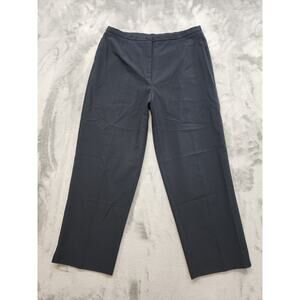 Sigrid Olsen High Rise Straight Leg Crop Trouser Pant Size 10 Blue Office Career